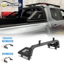 Roll Sport Bar Chase Rack Bed Bar Adjustable for Toyota Tacoma 2005-2025 Black