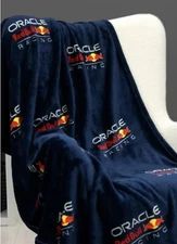 OFFICIALLY LICENSED - Oracle Red Bull Luxury Formula 1 Fleece Throw Blanket F1 