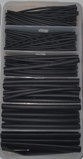 ThermoSleeve HSTBOX160-BLACK 4" Boxed Heat Shrink Tubing Qty 160