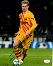 Barcelona FC Frenkie de Jong Autographed Signed 8x10 EPL Photo JSA COA #5