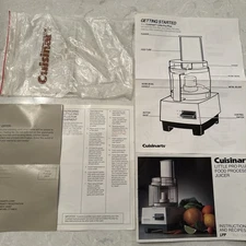 Cuisinart Little Pro Plus Food Processor Instructions and Recipes Manual Book