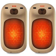 Capybara AI Hand Warmers Rechargeable 2 Packs 24 Hrs Long Safe Pocket-Size AI