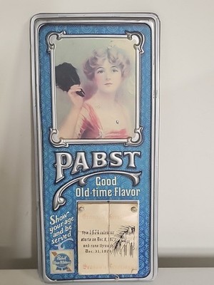 VTG Pabst Blue Ribbon PBR 1974 Calander Show Your Age Never Used Man Cave Bar