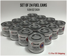 Methanol Gel Chafing Fuel Can 2 Hour 6.8 oz Each Set of 24