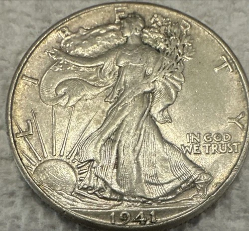 1941 p walking liberty half dollar  Nice EF Condition