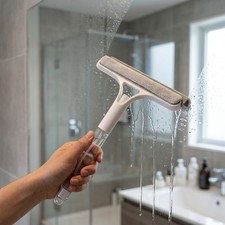 Multi-Function White Glass Squeegee Wiper for Window Mirror Home Cleaning