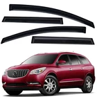For 2008-2017 Buick Enclave Tape-on Window Visors Sun Rain Guards Vent Shade