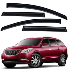 For 2008-2017 Buick Enclave Tape-on Window Visors Sun Rain Guards Vent Shade 