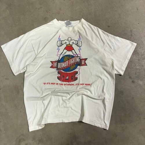 Vintage UFC 7 IF ITS NOT IN THE OCTAGON ITS NOT REAL tee