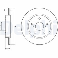 2X Delphi Bremsscheibe BG4183C FüR Corolla Auris Toyota VAN NRE185_ NRE185R Dual