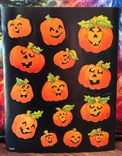 Vintage American Greeting Cards Pumpkin/Jack-O-Lantern Happy Face Stickers