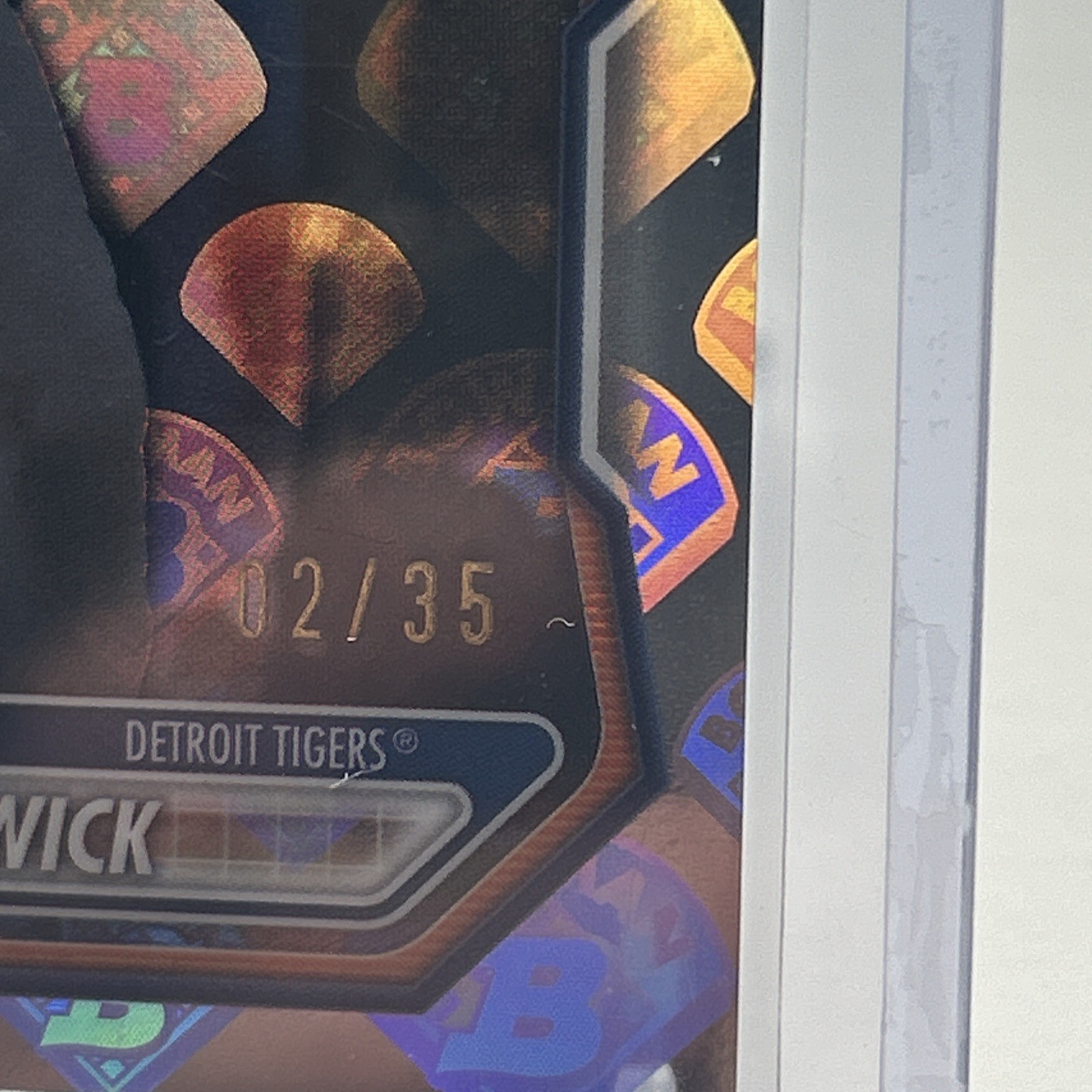 2026 Bowman Chrome Jude Warwick 1st Bowman Logofractor 2/35 Detroit Tigers MLB view 3