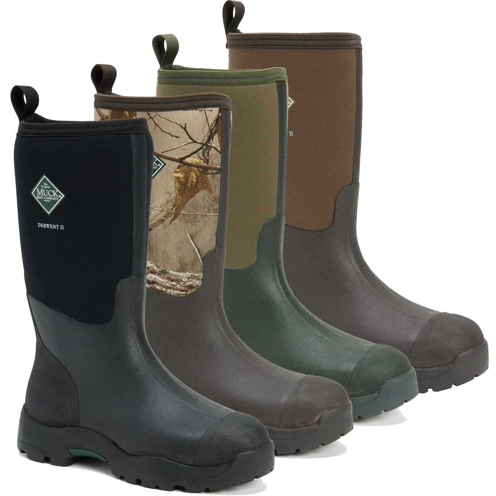Mens MUCK Boots Derwent II Mid Stable Farm Wellington Wellies Sizes 7 to 14