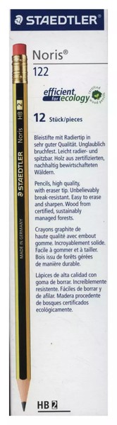 OłóWek Staedtler Noris 122 HB 2 Z Gumką 12 Sztuk Staedtler-image