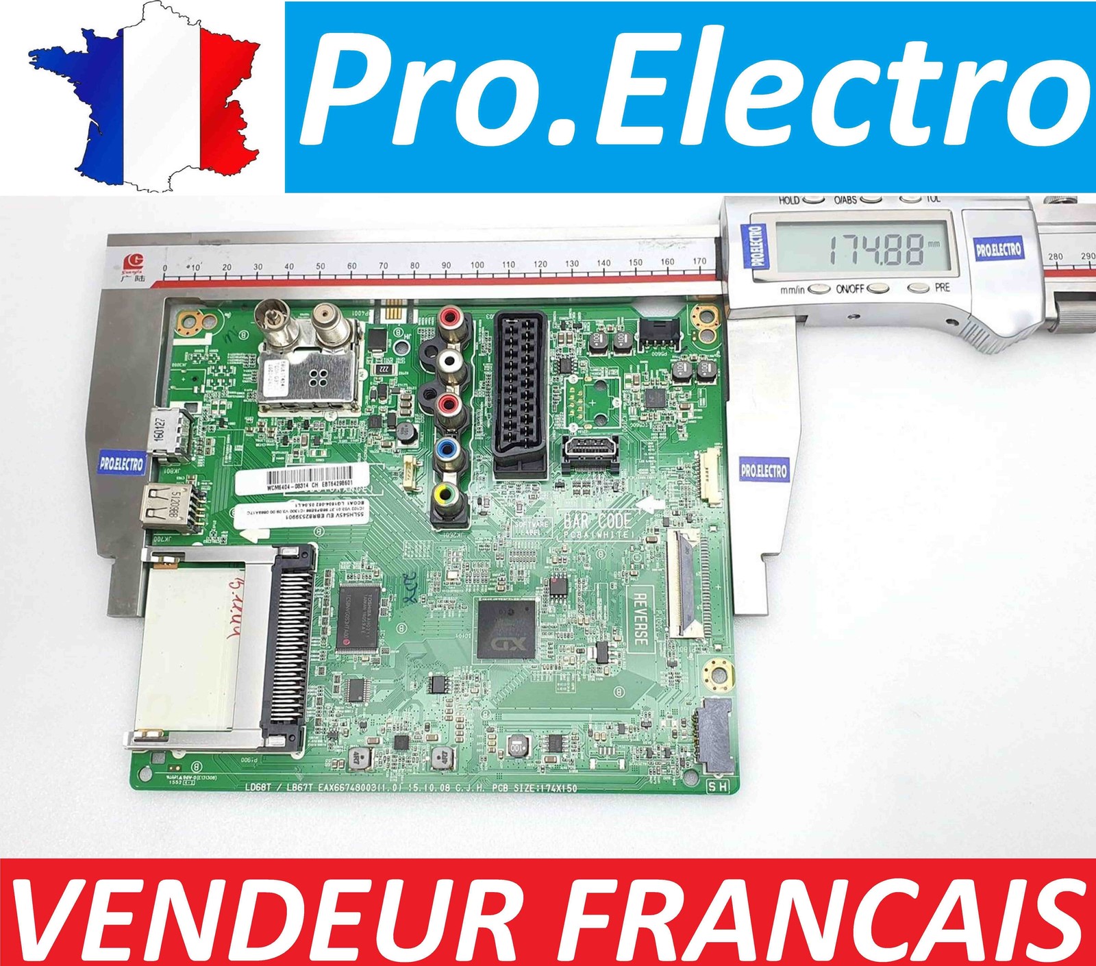 Carte mere LG EAX66748003 resout ecran noir et panne d'allumage sur TV 55LH545V