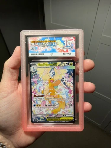 Pokemon Mega Dragonite EX 290/217 Ascended Heroes SIR Ace 10 PERFECT SUBGRADES