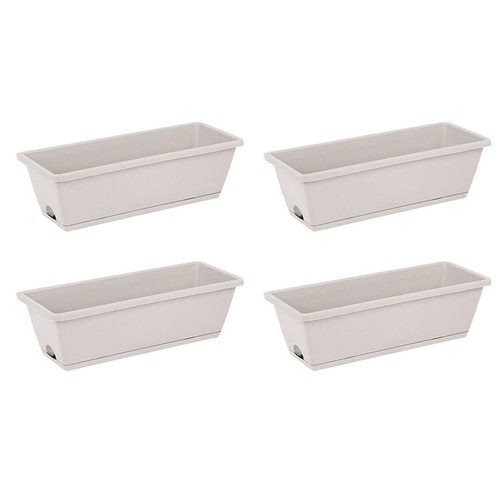 4PCS Rectangular Plastic Window Boxes for Flower and Vegetable Planting - Picture 21 of 50