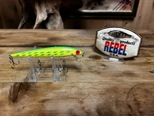 Vintage Rebel Fastrac Minnow 4-1/2” Color :) 93 Walleye Bass Fishing Lure