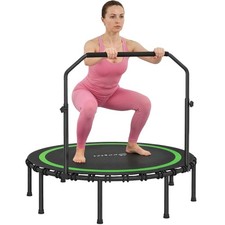 48" Rebounder Trampoline for Adults, Foldable Trampoline, Green