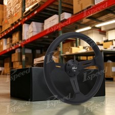 14350mm 6-bolt Aluminium Spoke W Black Microfiber Leather Wrap Steering Wheel 14350mm 6-bolt Aluminium Spoke W Black Microfiber Leather Wrap Steering Wheel