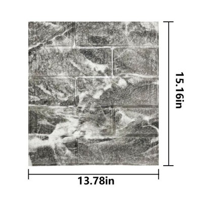 10/20 3D Tile Marble Brick Wall Sticker Self adhesive Foam Panel Wallpaper 38*35