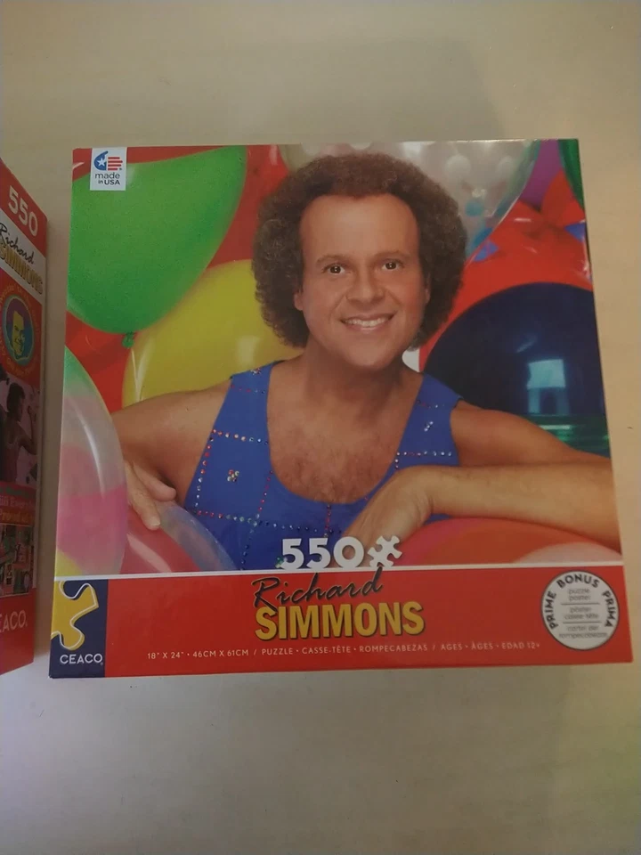 New Pair Of Richard Simmons 550 Piece Ceaco Puzzles - Fully Sealed - Image 3 of 4