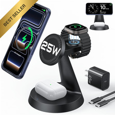 Meifigno 25W Fast 3 in 1 Magnetic Wireless Charging Station For Apple Devices