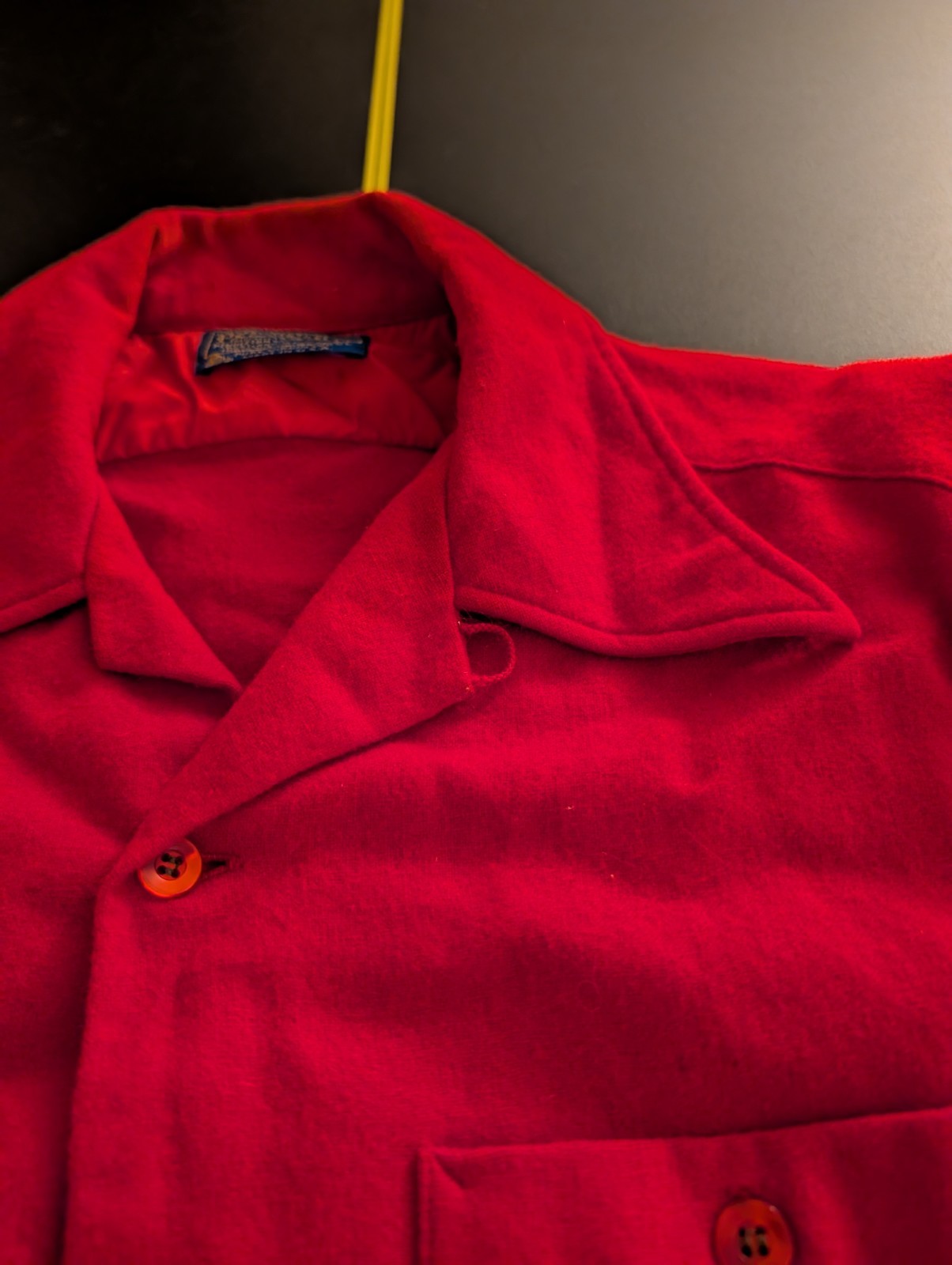 Vintage Pendleton Red Wool Button Jacket Loop Col… - image 7