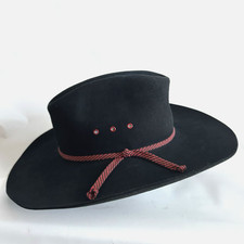 Resistol Black Cowboy Hat 4X Beaver Size  Western Hat Black Worn Condition