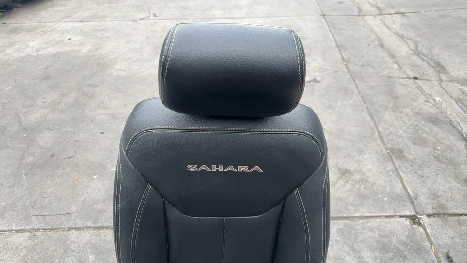 ⭕ 11-17 Jeep Wrangler Front Driver Side 1st Row Bucket Seat Black Leather Left Foto 4 de 4