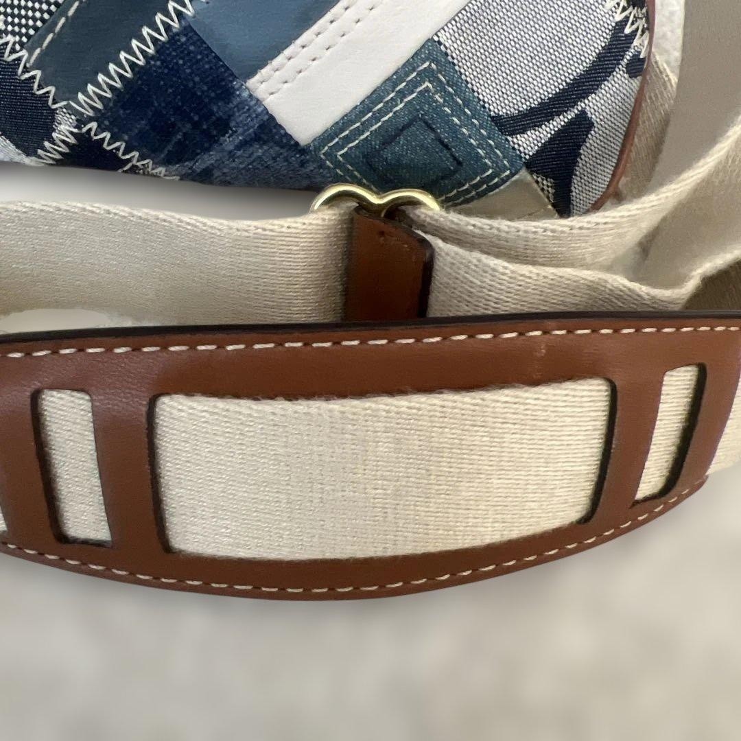 Condition Coach Shoulder Bag Patchwork Denim Canv… - image 2