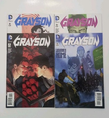 Lot Of 4 2015 DC New 52 Grayson Comics #9-12 VF/NM