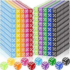 300 Colored Dice Set - 14mm 6-Sided Dice for Board Games, Classroom  Crafts - 1