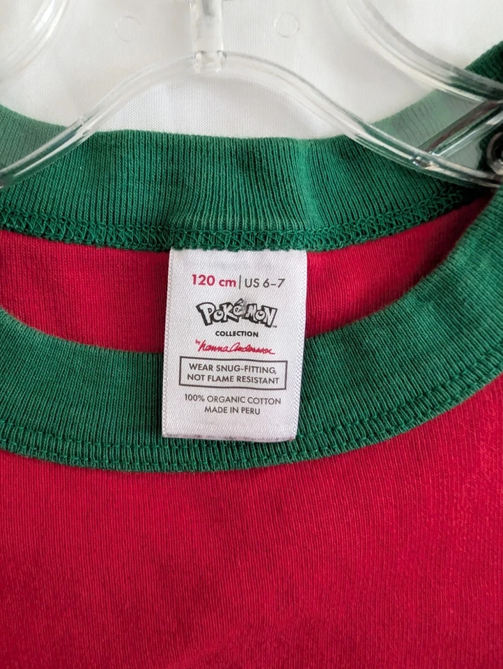 Hanna Andersson PIKACHU HOLIDAY POKEMON PIJAMA LARGO JOHN 120 cm Sin Talla Pantalón Etiqueta Foto 3 de 4