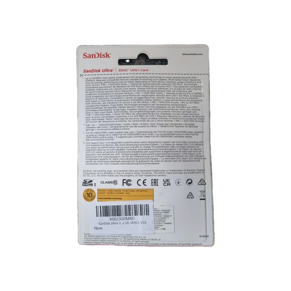 SanDisk Ultra SD Memory Card 32GB SDHC Class 10 For Cameras - Image 2 of 4