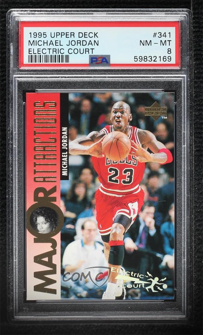 1995 Upper Deck Electric Court Michael Jordan Queen Latifah PSA 8 Rookie RC 4vc