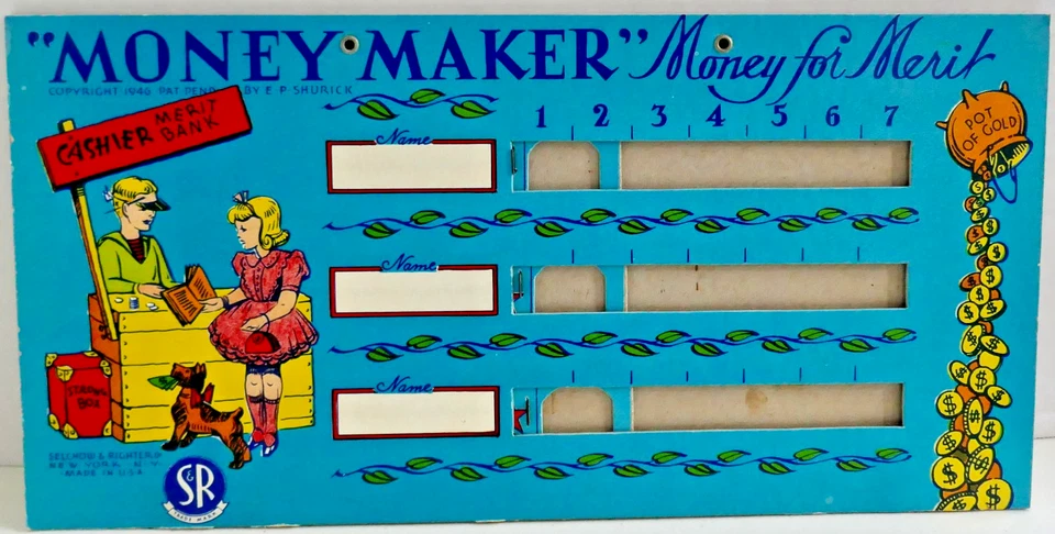 Seldom Seen Vintage 1946 MONEY MAKER / MONEY FOR MERIT SELCHOW & RIGHTER Shurick - Image 4 of 4
