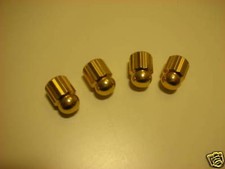 BIKE CAR BICYCLE TIRE VALVE CAP ALUMINUM ANDOZINED GOLD