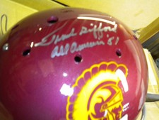 Frank Gifford Autograph USC Full Size Replica Helmet All American 51