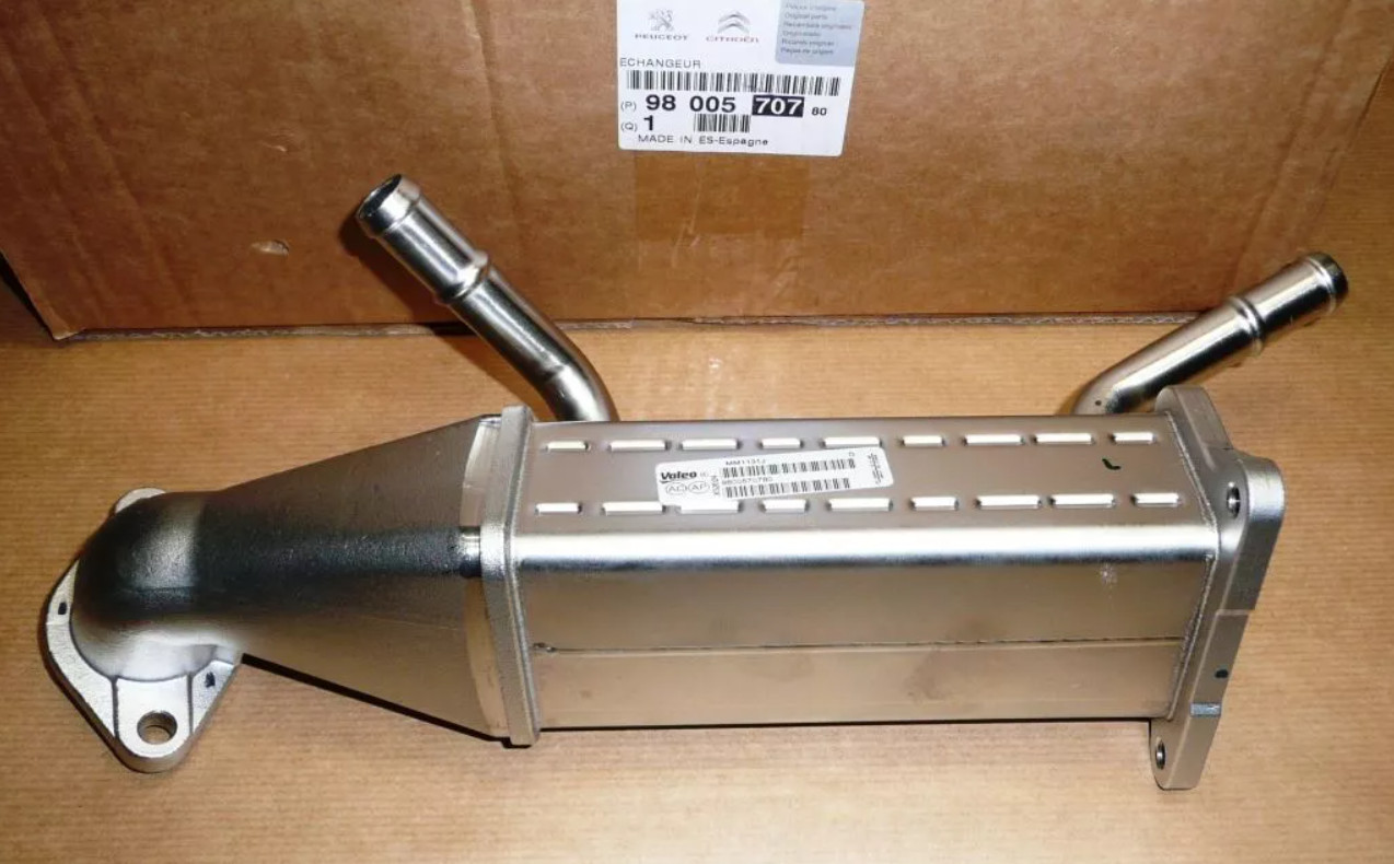 Refroidisseur EGR origine pour Citroen Jumper III 2.2Hdi PSA 9800570780 en alu