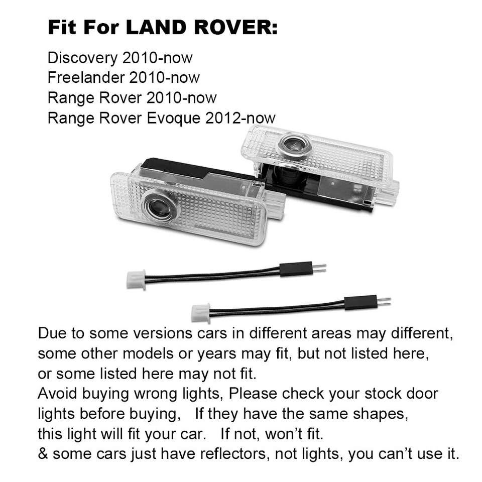 For Land Rover Discovery Range Door Light LED Logo Projector Ghost Shadow 4PCS - image 2 of 4