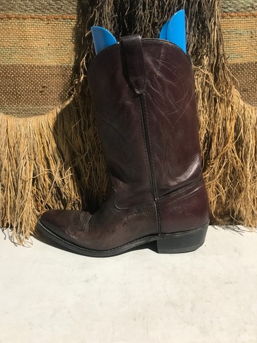 Acme Mid Calf Pointed Toe Western Cowboy Burgundy Boots US Men Size 10.5D - 第 1/9 張圖片
