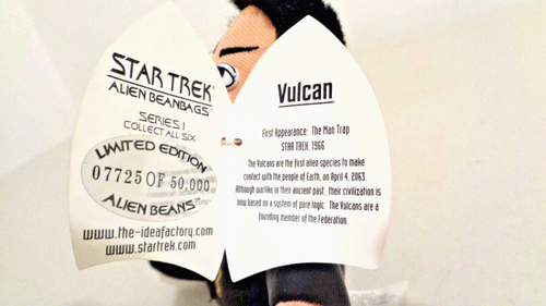 Star Trek Classic Alien Beans Vulcan w/ tag Excellent clean 1998 Idea Factory - Picture 2 of 4