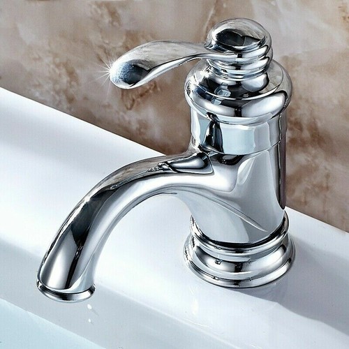 Mixer Sink Faucet Eapot Hot and Cold Bathroom Basin Tap Brass Chrome - Picture 2 of 9