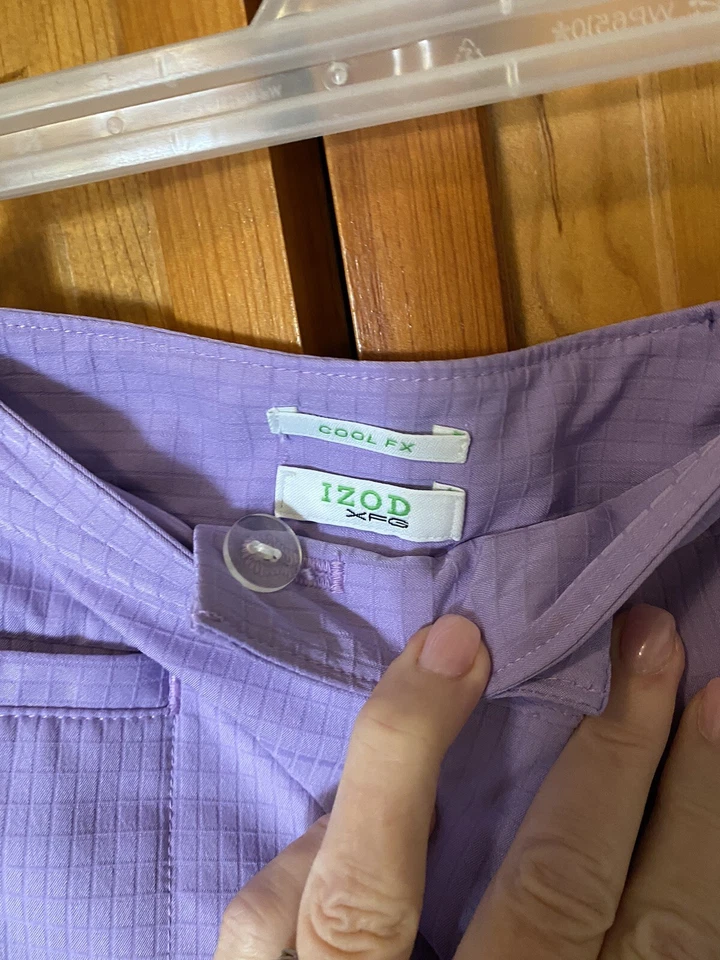 IZOD ЖЕНЩИН КАПРИ РАЗМЕР 10 КЛАССНЫЙ FX FXG ПОЛИЭСТЕР LT ФИОЛЕТОВЫЙ ЭЛАСТИЧНОЙ GUC - Изображение 3 из 4