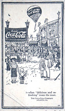 Lot of 3 - 1920 Coca Cola Carnival, Circus & City Theme Newspaper Ads