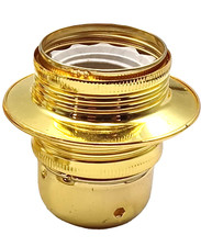 E27 metal lamp holder brass plated antique style light fitting for 3 core cable