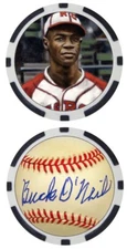 Buck O'Neil - Kansas City Monarchs - GOLF BALL MARKER - POKER CHIP **SIGNED**