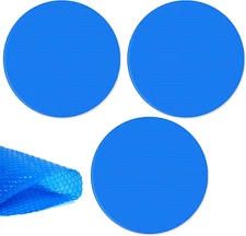 3 Pcs 10 Ft Solar Pool Cover for Pool Heating 16 Mil Solar Blanket Cover Ground