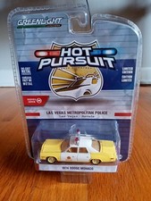 GREENLIGHT 1:64 1974 DODGE MONACO LAS VEGAS METROPOLITAN POLICE CAR 42960 A